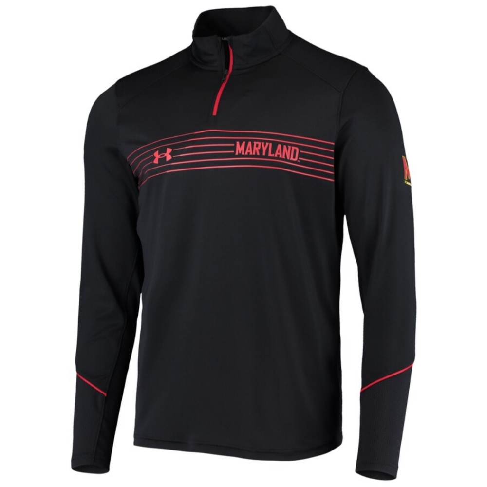Under Armour Black Pullover with Red Maryland Design